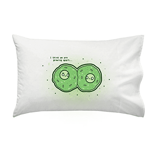 "Growing Apart" Germs Humor Pillow Case Single Pillowcase