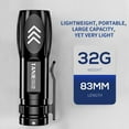 thumbnail image 5 of WNFJR Portable LED USB Rechargeable Mini Flashlight with High Brightness Beam, IP64 Waterproof for Outdoor and Home Use, 5 of 5