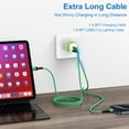 thumbnail image 4 of Compatible for iPhone Charger Block, 20W Type C Charger Adapter, USB C Charger Block+6FT USB C Charging Cable, Dual Port USB C Wall Charger Plug USB C Brick Power Base Compatible for iPhone, Green, 4 of 7