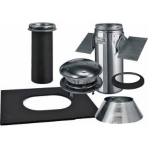 Selkirk 208621 Black Stainless Steel Type A Vent Stove Pipe Ceiling
