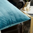 thumbnail image 2 of Home Soft Things Pleated Velvet 4 Piece Throw Pillow Cover Set - Storm Blue - 20" x 20", 2 of 3
