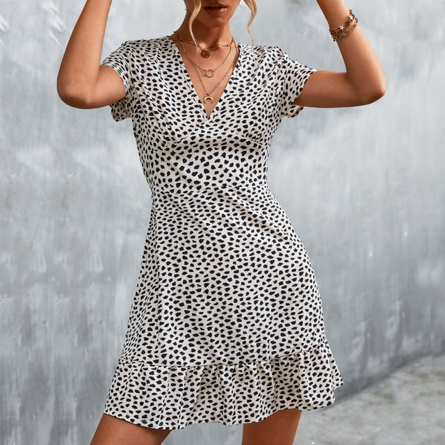 Vestido de flores volantes ropa interior corta para mujer. Amonsee No