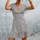 thumbnail image 2 of Vestido con escote en V, vestido de verano con escote en V, vestido floral, mini vestido de flores, rendimiento inigualable, 2 of 6