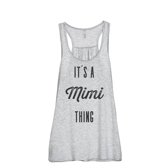 It's A Mimi Thing Women's Fashion Sleeveless Flowy Racerback Workout Yoga Tank Top Sport Grey Large