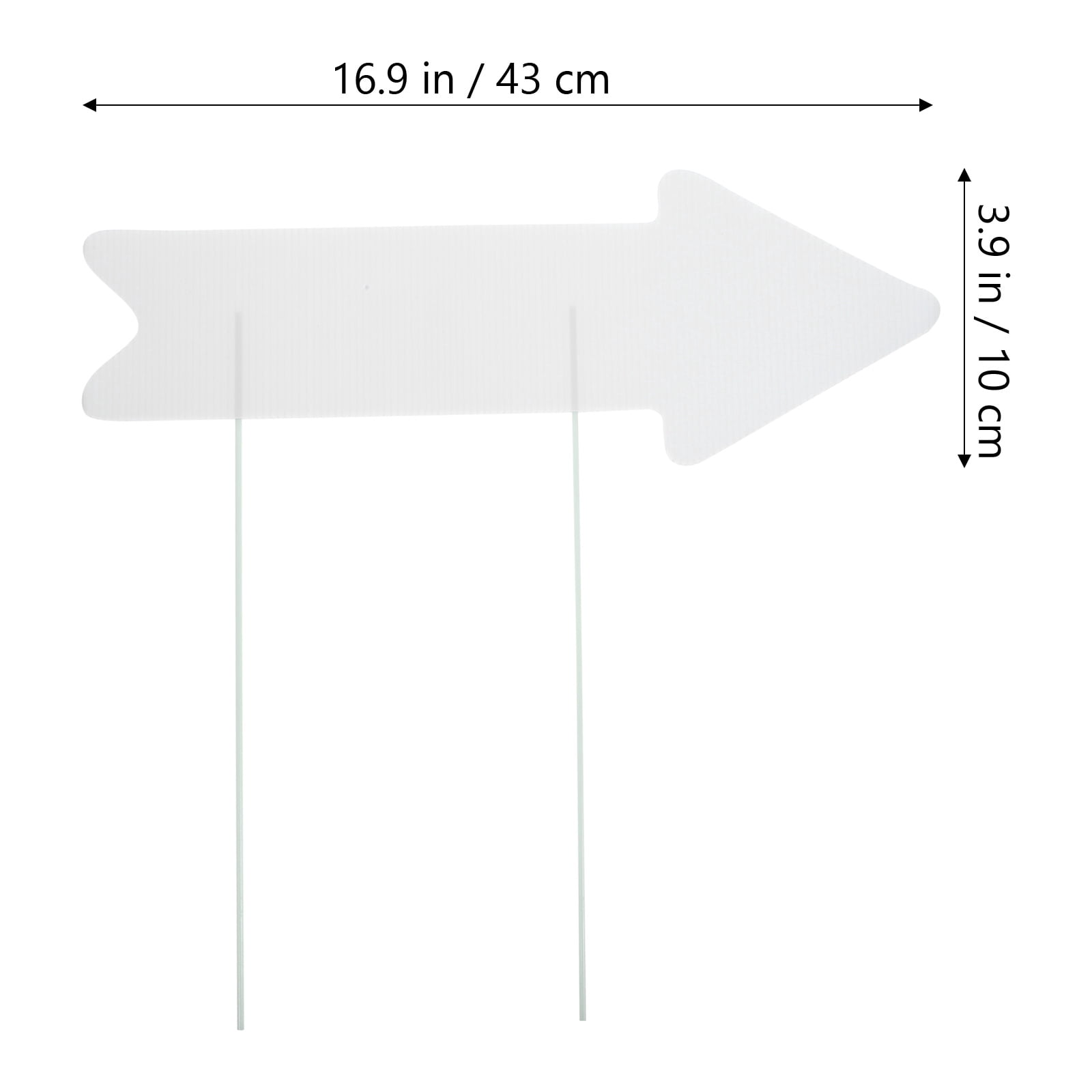 Tineasur 5Pcs Blank Lawn Signs for Garden Decoration White Yard Sign Stake