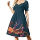 thumbnail image 3 of PERROS JUGANDO AL PÓQUER: Vestido vintage de manga corta con estampado CM Coolidge, vestidos casuales, vestidos de mujer, vestidos de verano para mujer 2025., 3 of 7