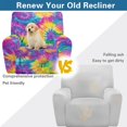 thumbnail image 5 of Renewold Tie-dye Purple Yellow Lazy Boy Recliner Chair Cover Wear Resistant Sofa Slipcover 4 Pieces Comfy Dog Couch Cover Reclining Chair Slipcover with Side Pocket for Pets, 5 of 8