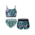 thumbnail image 3 of MSemis Kid Girls 3 Pieces Printed Holiday Swimsuit Swimwear Sleeveless Bathing Suits,Size 8-14 Lily 12, 3 of 5