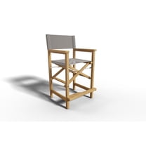 Directeur Teak Outdoor Counter Height Armchair in Taupe
