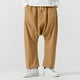 thumbnail image 5 of Pantalones largos para hombre, casuales, de moda, para vacaciones, con bolsillos y cintura elástica, lisos y empalmados., 5 of 5