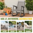 thumbnail image 4 of Homall Outdoor Rocking Chair Resin All-Weather Resistant High-Back Rocker for Patio, Garden, 4 of 8