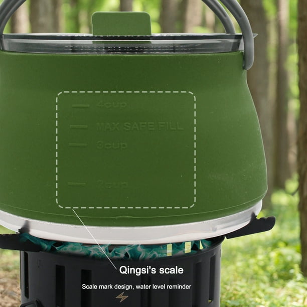Hervidor Plegable Hervidor plegable de silicona, portátil, para acampar al aire libre, juego de tazas de agua (juego A) Hugtrwg Para Estrenar