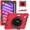 Red, variant on ZenRich Shockproof Case for iPad mini 7 (A17 Pro) 2024/ iPad mini 6th 2022, Heavy Duty Rugged Case with Pencil Holder/360°Rotating Kickstand/Handle/Carrying Shoulder Belt,Black