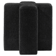 thumbnail image 1 of Bouclair Charcoal Ottoman In Form of a Plus, 1 of 3