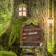 thumbnail image 3 of Gnomo de Hadas en Miniatura Ventana y Puerta para el Hogar DecoracióN áRboles Decoraciones JardíN Ventanas Luces Que Pueden Brillar la Oscuridad, 3 of 5