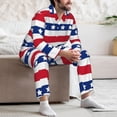 thumbnail image 7 of Goofa American Patriotic Stars And Stripes for 2-piece Loungewear Set Men’s Sleepwear Set Soft PJs Cozy loungewear Comfy Sleep Set Winter Pajamas-Large, 7 of 7