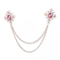 thumbnail image 1 of Broches de cadena Strade Fareast Limited para hombre y mujer con cadena de diamantes de imitación 3 piezas, 1 of 8