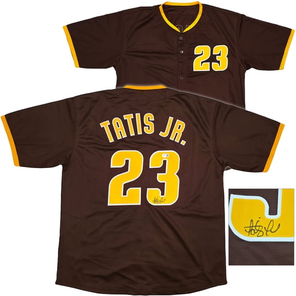 San Diego Padres Fernando Tatis Jr. Autographed Brown Jersey Beckett BAS Witness 250497