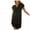Black, variant on Women Pregnant Nusring Maternity Short Sleeve Solid Color V-Neck Dress Boho Beach Style
