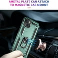 thumbnail image 5 of Compatible with iPhone 13 Case Built-in 360 Ring Holder Kickstand, Extreme Protection Military Armor Magnetic Car Dual Layer Protective Heavy Duty Phone Cover For iPhone 13,Darkgreen, 5 of 8