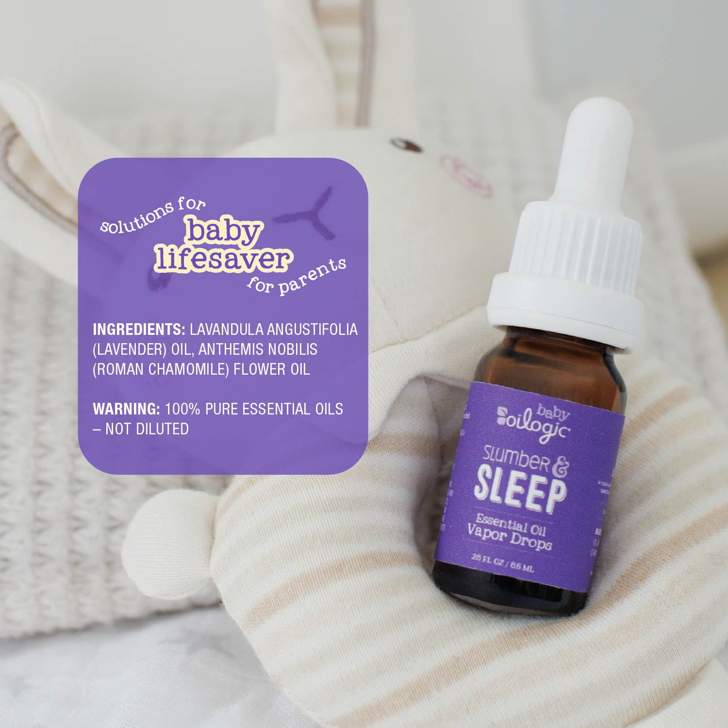 Oilogic Baby Slumber & Sleep Essential Oil Vapor Drops, Lavender 0.28 fl oz