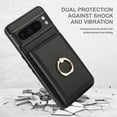 thumbnail image 4 of ELEHOLD Case for Google Pixel 8 Pro,Business PU Leather Stand Case with Card Holder & Ring Holder,Black, 4 of 8