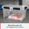 thumbnail image 5 of (2 pack) Sterilite Gasket Box, 54 Quart WaterProof Clear Plastic Storage Bin with Lid, Gasket Seal and Durable Latches, Black, 5 of 12