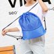 thumbnail image 4 of Mochila con cordón, impermeable, con bolsillo con cremallera, para gimnasio, natación, para hombres y mujeres., 4 of 6