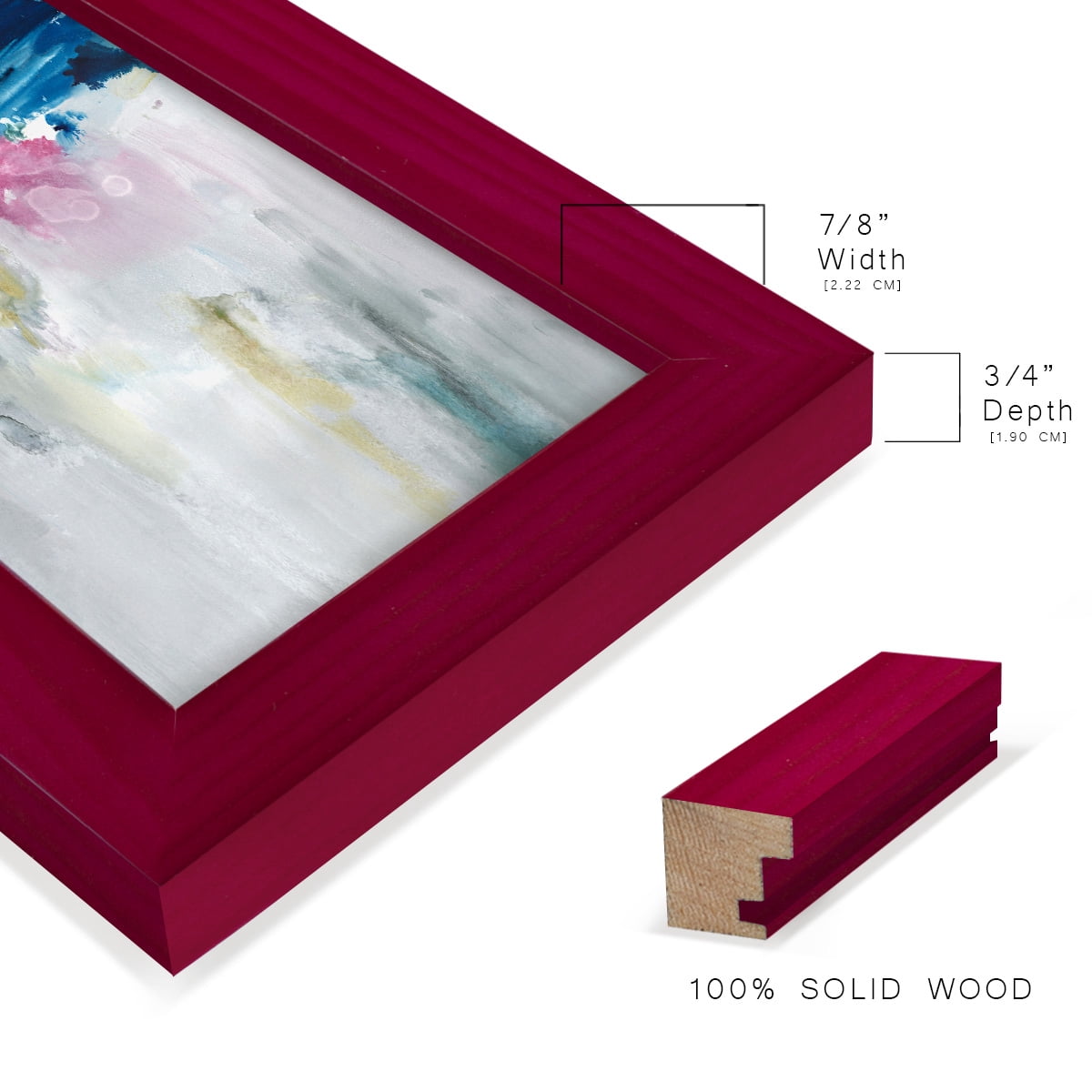 Rising I - Framed Print w/glass - Cherry Red