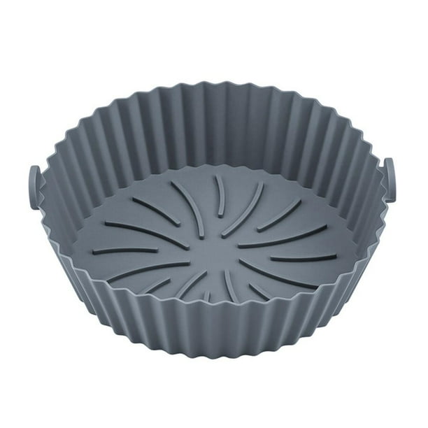 Bandeja de freidora de aire Seguridad de silicona reutilizable para horno Microondas Molde de pastel Gris