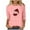 Pink, variant on Aofany Women's Merry Christmas Shirts Xmas Graphic Cute 3/4 Sleeve Crewneck Tees Tops, Christmas Gifts