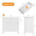 thumbnail image 5 of VENTOPYR 3 Drawer Dresser,Morden White Chest of Drawer for Bedroom,Wood Storage Dresser for Living Room, Study Room, 5 of 7