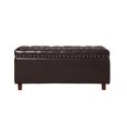 thumbnail image 1 of Nathaniel Home Brantley Bonded Leather Storage Ottoman, Brown, 1 of 8