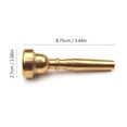 thumbnail image 3 of Eccomum Trumpet Mouthpiece Musical Instrument Accessories Gold Plated 7C, 3 of 7