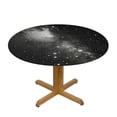 thumbnail image 3 of JEUXUS Round Tablecloth The Dazzling Stars and Dreamy Night Sky Washable for Home Kitchen Outdoor Decoration White, 3 of 8