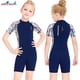 thumbnail image 3 of Soidarity DIVE SAIL Neopreno Manga corta Pantalones cortos Traje de neopreno Rash Guards Niñas Surf UPF 50 Protección solar Niños Snorkel Trajes Deportes acuáticos azul marino M Soidarity OD003676-07, 3 of 6