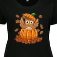 thumbnail image 4 of Inktastic Owl in a Pumpkin Cute for Halloween and Thanksgiving Women's Plus Size T-Shirt, 4 of 5