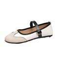 thumbnail image 2 of Mfakffe Mary Jane Shoes Women Fashion Round Toe One Strap Casual Slip On Flats Versatile Retro Outdoor Dress Shoes, 2 of 4