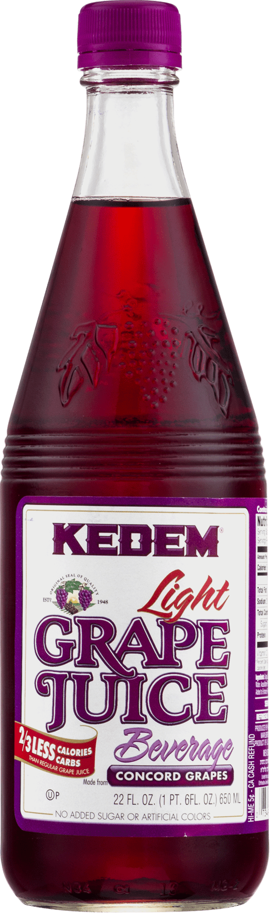 Kedem Light Concord Grape Juice, 22 Oz