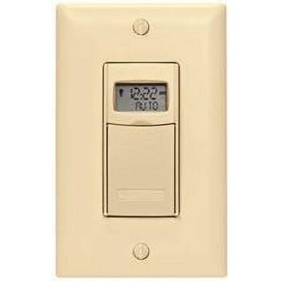 Intermatic EI600C 7-Day 120 to 277 VAC 12 to 28 VDC 1-Pole 3-Way Ivory Digital In-Wall Timer
