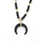 thumbnail image 3 of Jumpingount Collares simples Vintage ágata negra colgante gargantilla moda suéter largo cadenas cuentas redondas joyería niñas encanto regalos Accesorios de disfraces Jumpingount AP014781-00, 3 of 6
