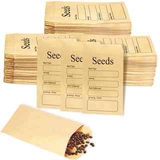  100 Pcs Seed Envelopes Resealable Seed Envelope Seed Packets  3.15 x 4.72 Inch Seed Saving Envelopes with Secure Tiny Envelopes, Seal  Envelopes for Collection of Vegetable Seeds (Brown) : Office Products