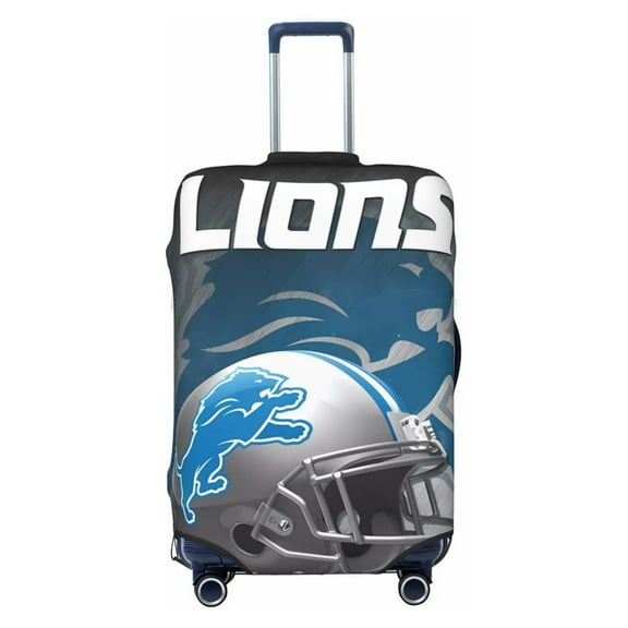 Detroit Travel Luggage Cover, Football Team Themed Stretch Luggage Cover, Scratch-Resistant Travel Essential, Fits 19-31 Inch Luggage, Luggage Not Included