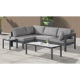 thumbnail image 3 of Meridian Furniture Nizuc Sectionnel Modulaire d'Extérieur Gris pour Patio, 3 of 12