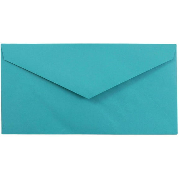 JAM Paper Monarch Envelopes, 3 7/8 x 7 1/2, Sea Blue, 25 per Pack