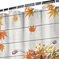 thumbnail image 5 of Rideaux de Douche Réutilisables en Polyester avec Crochets pour Baignoire, Fruits de Récolte, Citrouille, Automne, 5 of 5