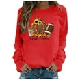 thumbnail image 2 of Funny Football Thanksgiving Sweatshirts for Women Plus Sizes,Thursday Night Football Pullover ,Fall Crewneck Long Sleeve Oversized Sweatshirts ,Game Day Leopard Pumpkin Graphic Oversized Pullover, 2 of 5