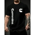 thumbnail image 2 of Cummins Logo Black And White Premium 100% Cotton Print T-Shirtmens Graphic Tees, 2 of 9