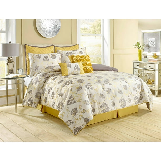 8 Piece Comforter Set Vintage Floral King