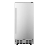 Simzlife Beverage Refrigerator Cooler 15 Inch, Under Counter 127 Can Beverage Fridge with Stainless Steel Door, Beverage Cooler Built-in and Undercounter Beer Fridge
